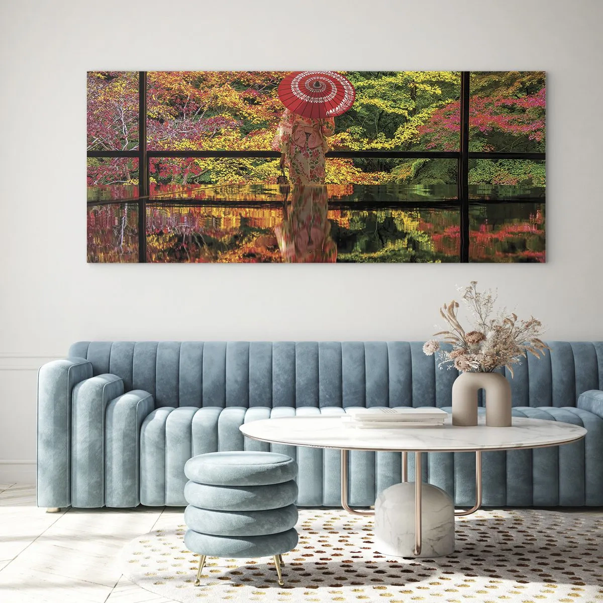 Billede på glas - I naturens tempel - 140x50 cm