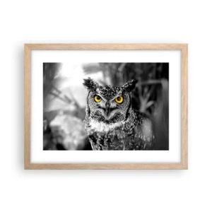 Plakat i ramme af lyst egetræ - Intet kan skjules - 40x30 cm