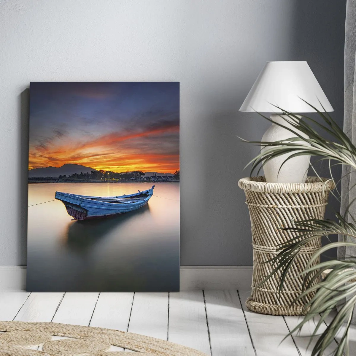 Lærredstryk - Billede på lærred - En god nat er på vej - 50x70 cm