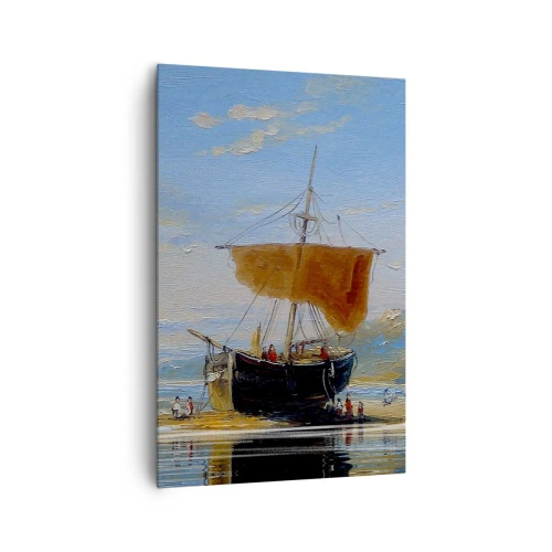 Lærredstryk - Billede på lærred - Vand, jord, luft - 80x120 cm