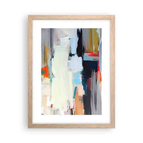Plakat i ramme af lyst egetræ - Er der en metode? - 30x40 cm
