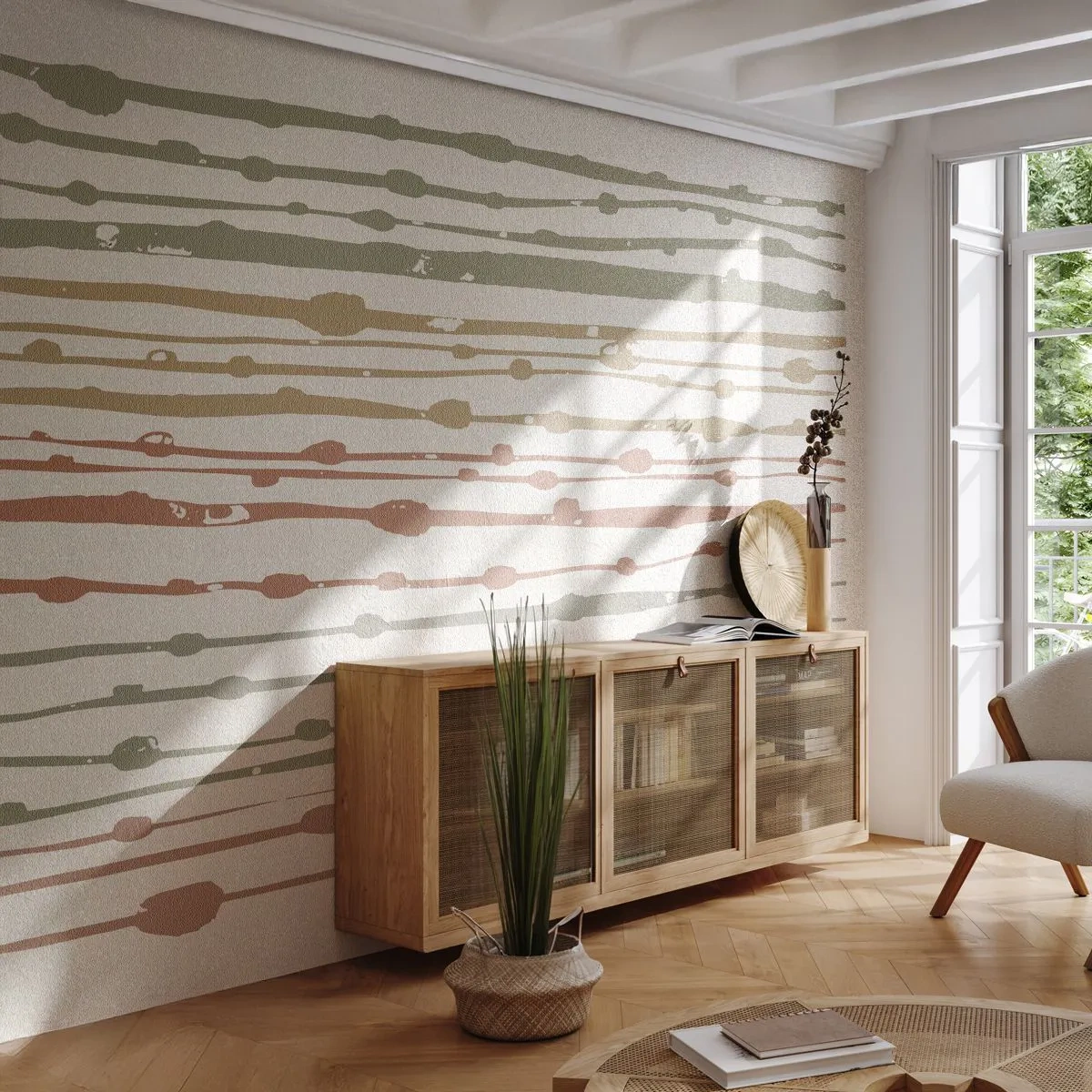 Fototapet på mål Premium Canvas - Musikalsk farvenotation - Minimalisme, Pastel, Stykke