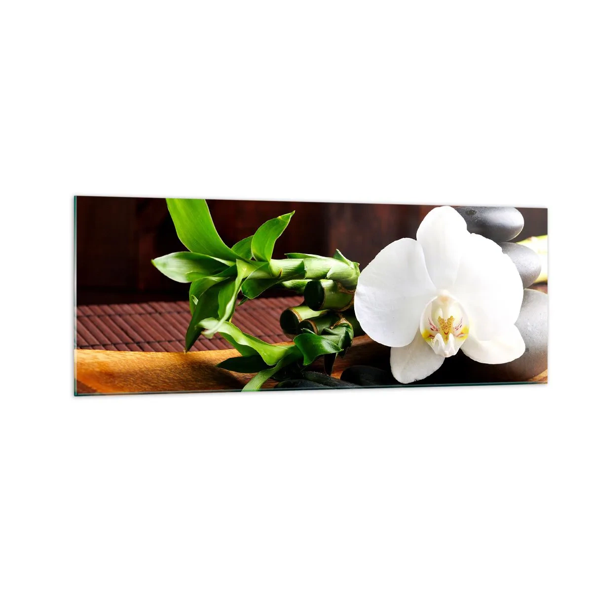 Billede på glas - Overgiv dig til naturens berøring - 140x50 cm