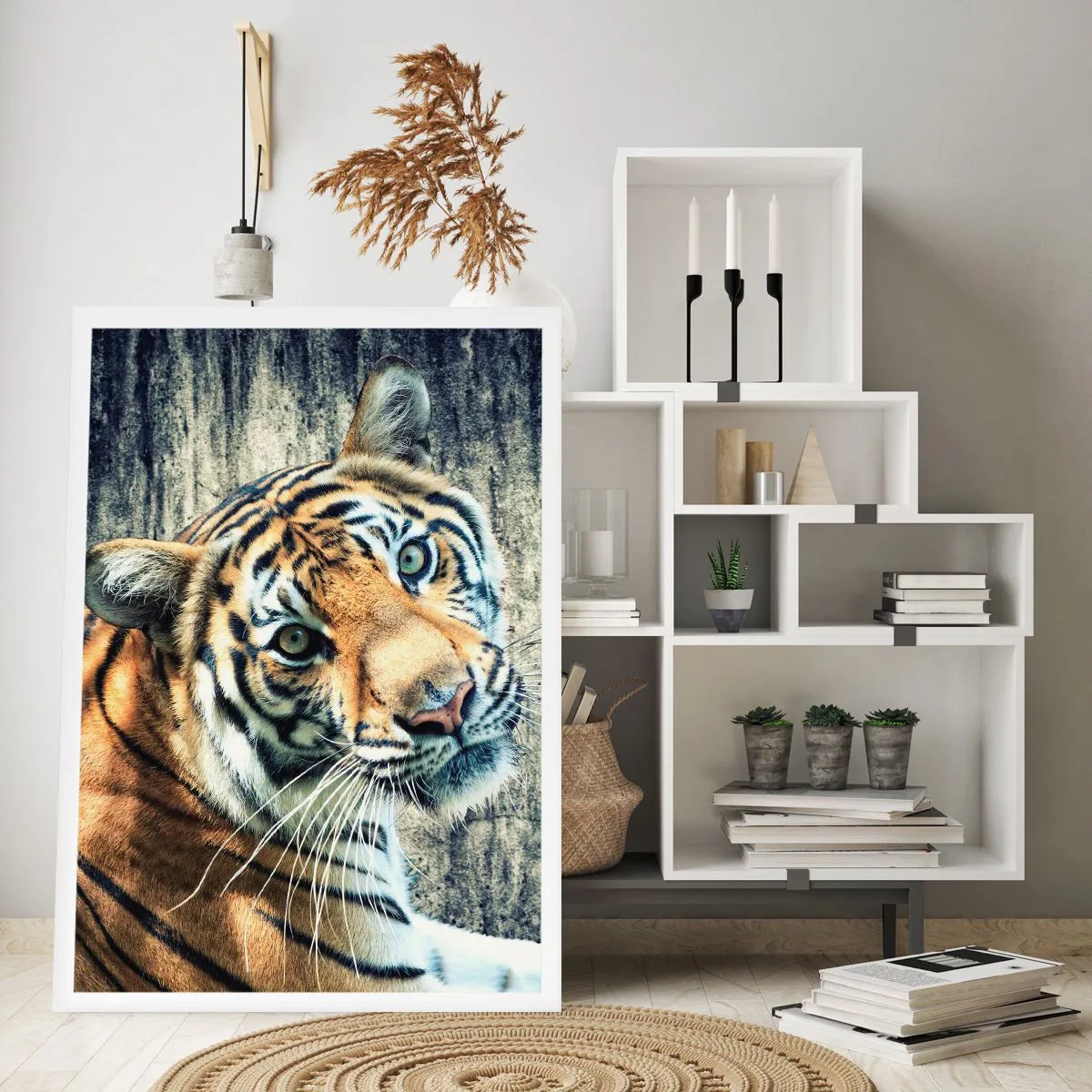 Plakat - Portræt i lysstrømme - 70x100 cm