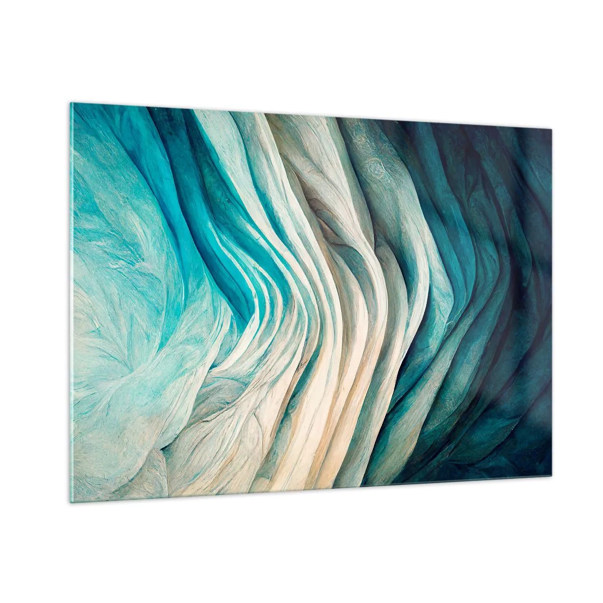 Billede på glas - Blå umættelighed - 100x70 cm