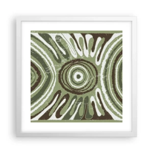 Plakat i hvid ramme - Eksplosion af følelser - 40x40 cm