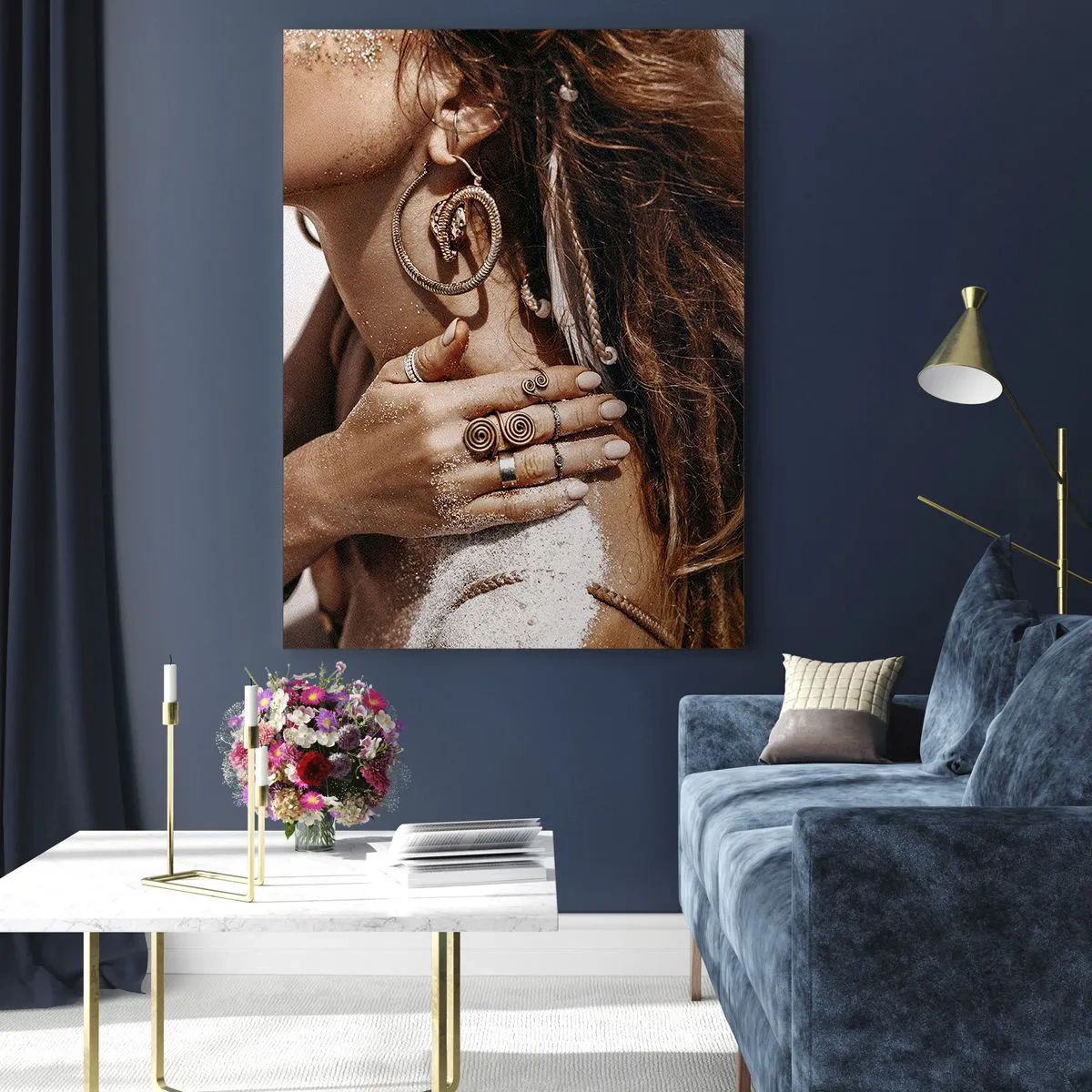 Billede på glas - Dronning af den vilde strand - 70x100 cm