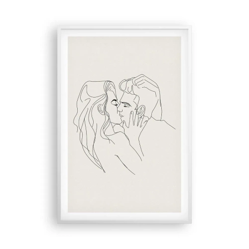 Plakat i hvid ramme - Forviklet i følelser - 61x91 cm