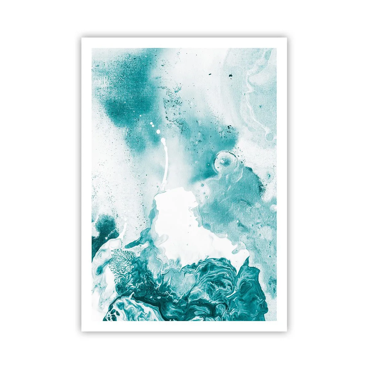 Plakat - Blå oversvømmelsesflader - 70x100 cm