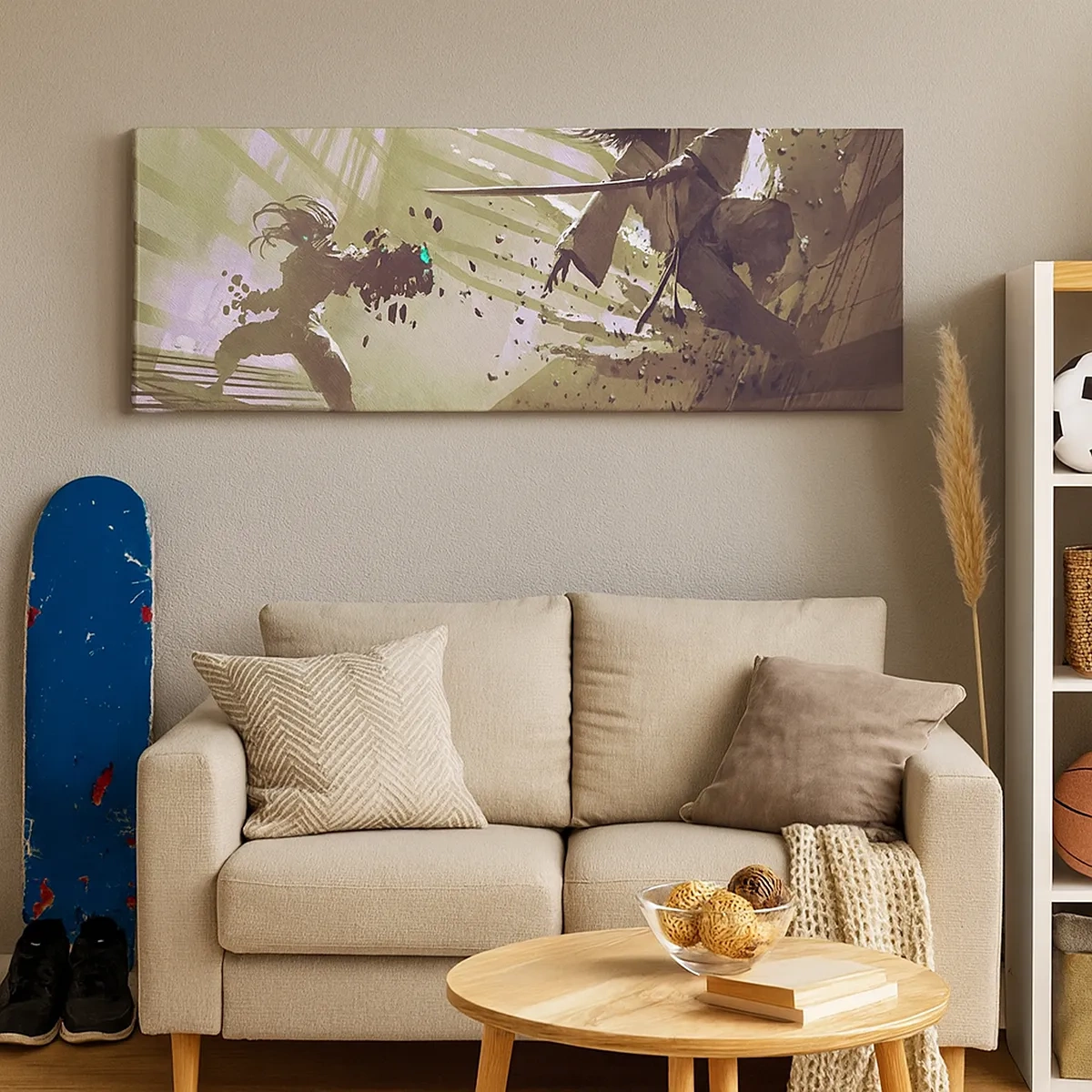 Lærredstryk - Billede på lærred - Og du kan være en samurai - 30x30 cm