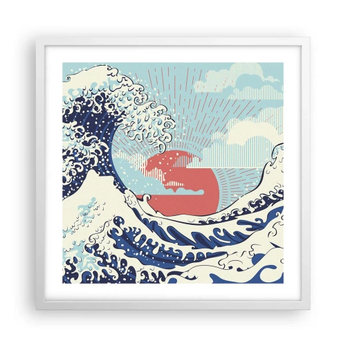 Plakat i hvid ramme - Fra japanske inspirationer - 50x50 cm