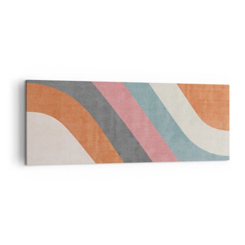 Lærredstryk - Billede på lærred - Diagonal komposition - bevægelse - 140x50 cm