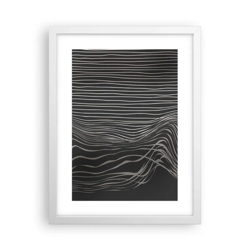 Plakat i hvid ramme - Rytme og accent - 30x40 cm