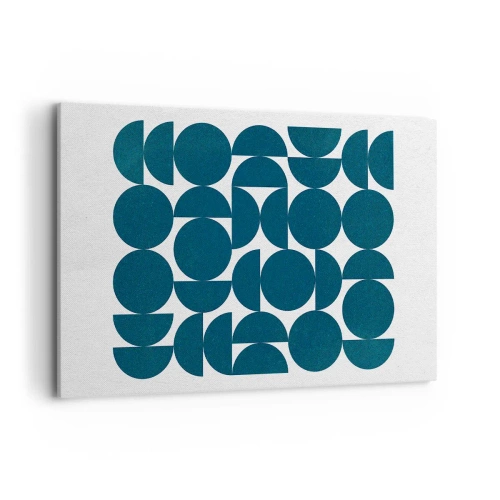 Lærredstryk - Billede på lærred - Cirkler og halvcirkler - 120x80 cm