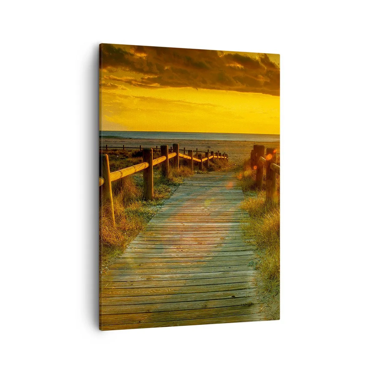 Lærredstryk - Billede på lærred - Badet i gammelt guld - 50x70 cm
