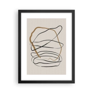 Plakat i sort ramme - Komposition - dans i besiddelse - 30x40 cm