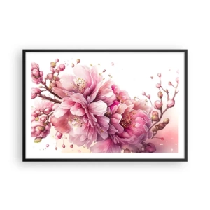 Plakat i sort ramme - Kirsebærblomst - 91x61 cm