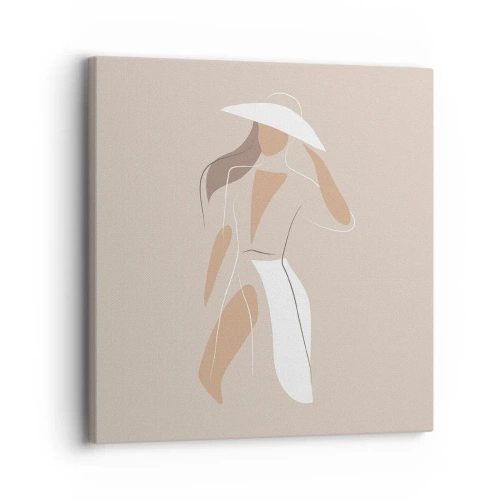 Lærredstryk - Billede på lærred - Mode er sjovt - 30x30 cm
