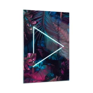 Billede på glas - Have i disco-stil - 50x70 cm