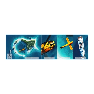 Prøve Fototapet Selvklæbende Deluxe Sticker - Køb en ø - Landskab, Ø, Strand - 100x30 cm