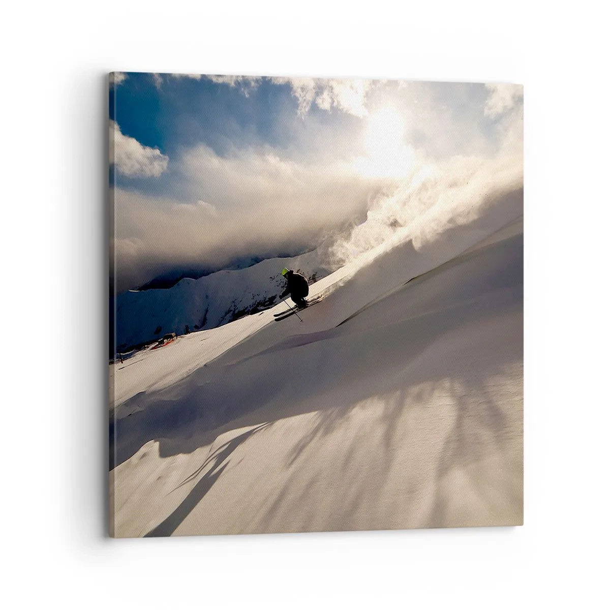 Lærredstryk - Billede på lærred - Udfordringen i bjergene - 70x70 cm