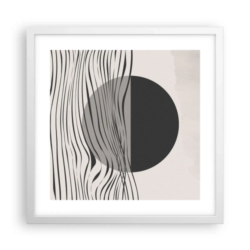 Plakat i hvid ramme - Halvkomposition - 40x40 cm