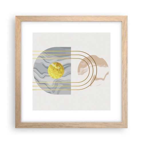 Plakat i ramme af lyst egetræ - Lysstyrke og udstråling - 30x30 cm