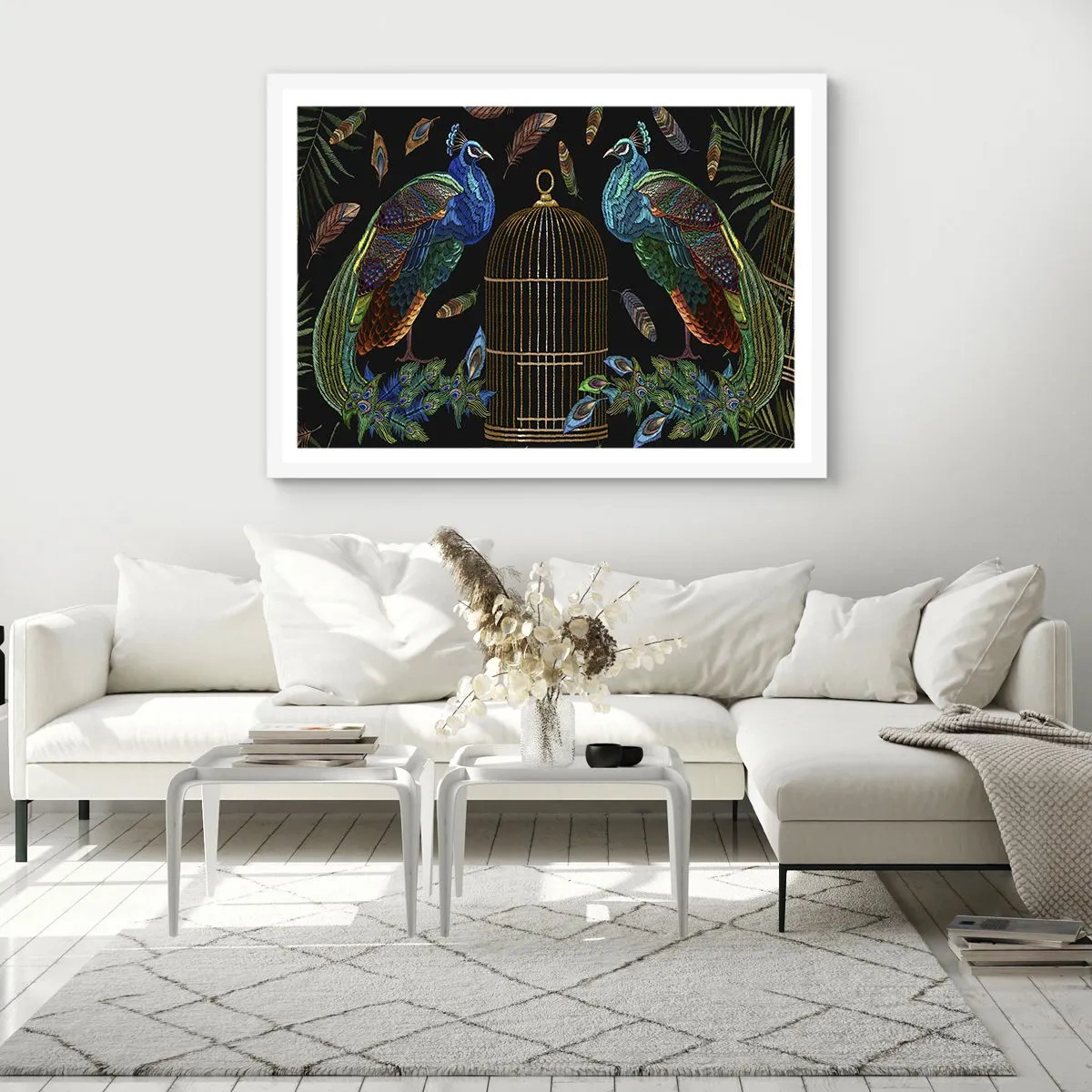 Plakat i hvid ramme - I kongelige gevandter - 100x70 cm