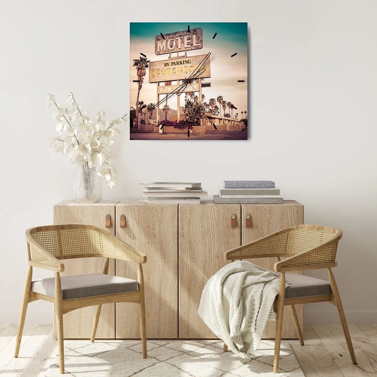 Vægur, Uret - Her er tiden standset - 30x30 cm