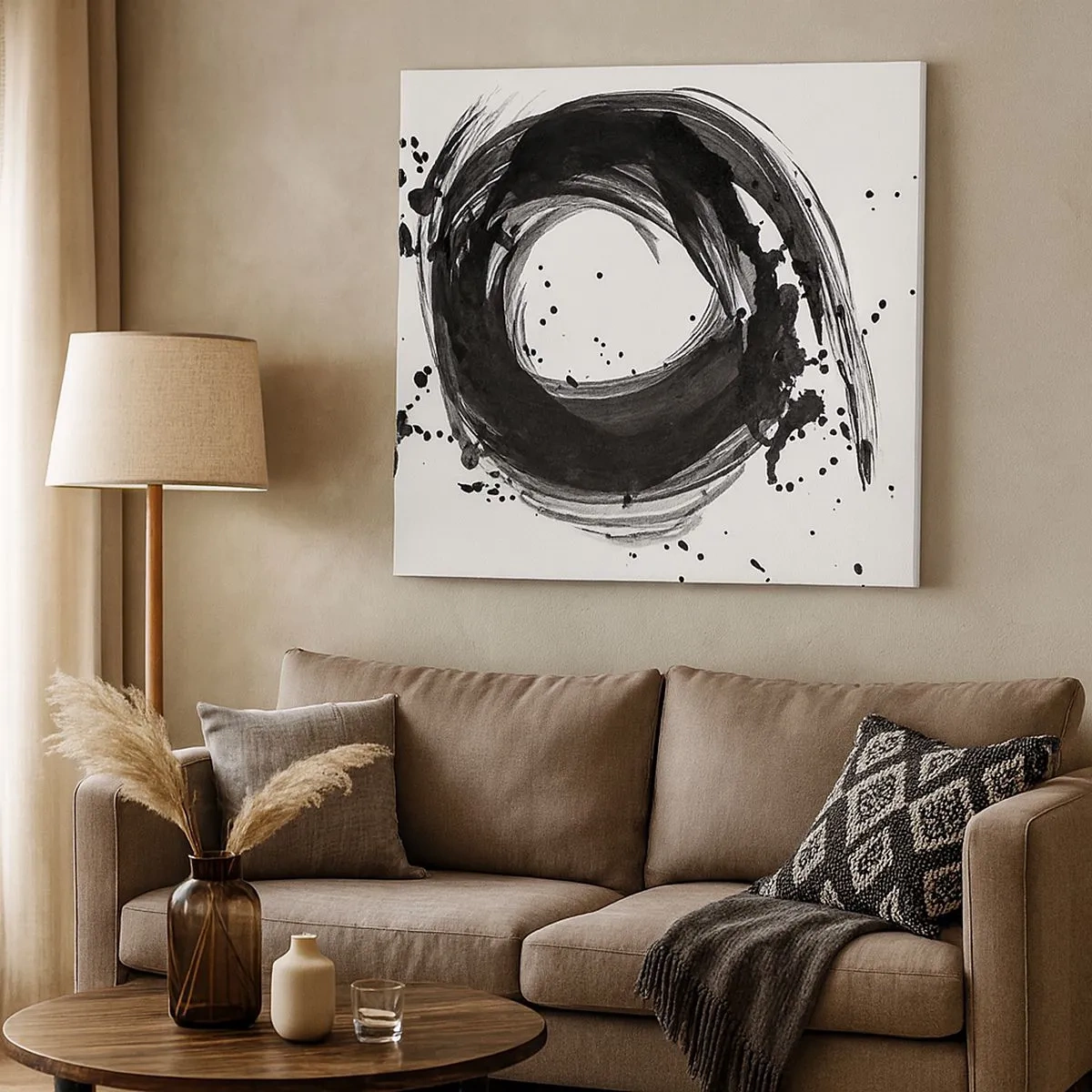 Lærredstryk - Billede på lærred - Skabelsens hvirvelstrøm - 30x30 cm