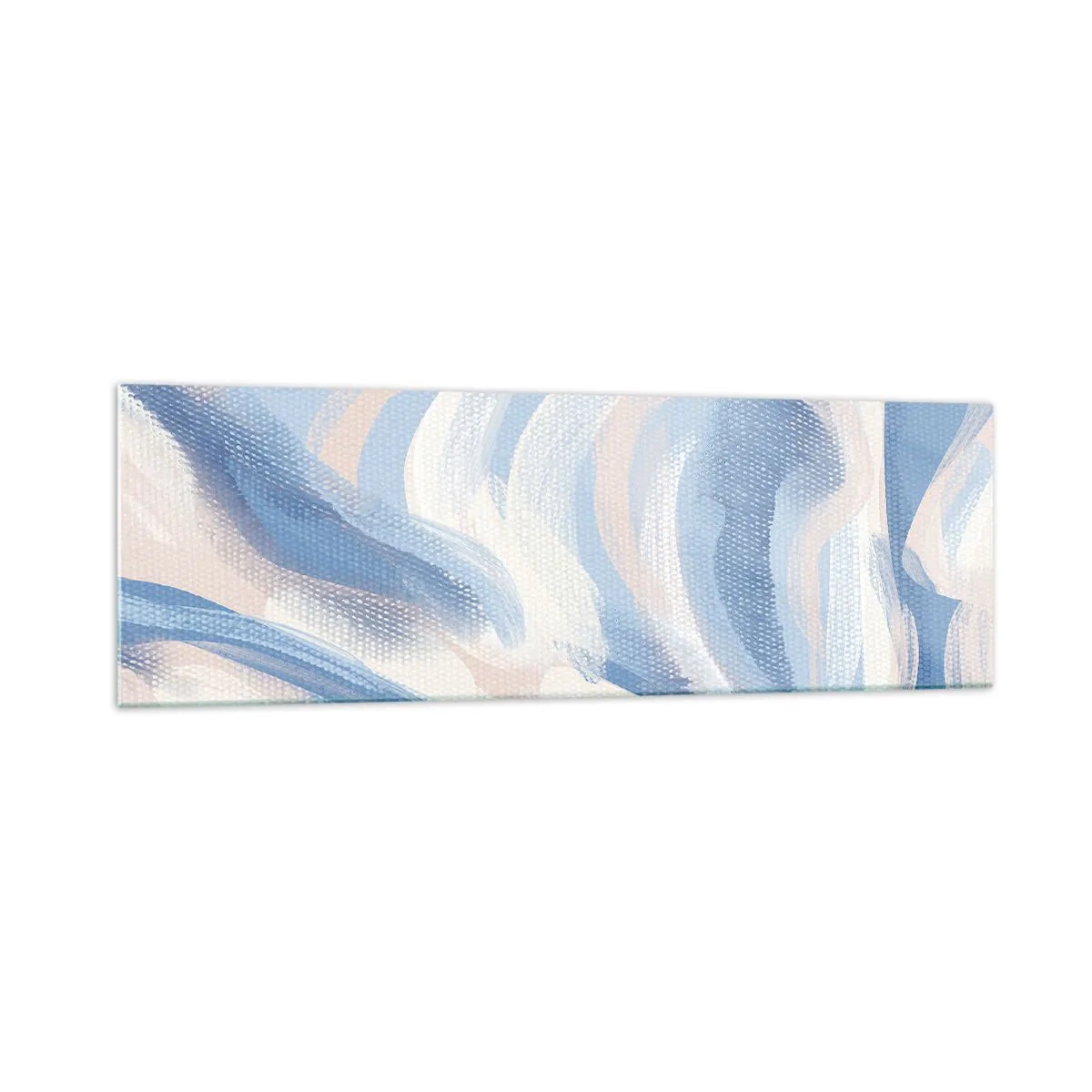 Billede på glas - Blå krusninger - 160x50 cm