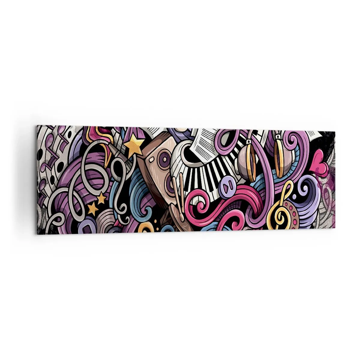 Lærredstryk - Billede på lærred - Kompliceret melodi - 160x50 cm