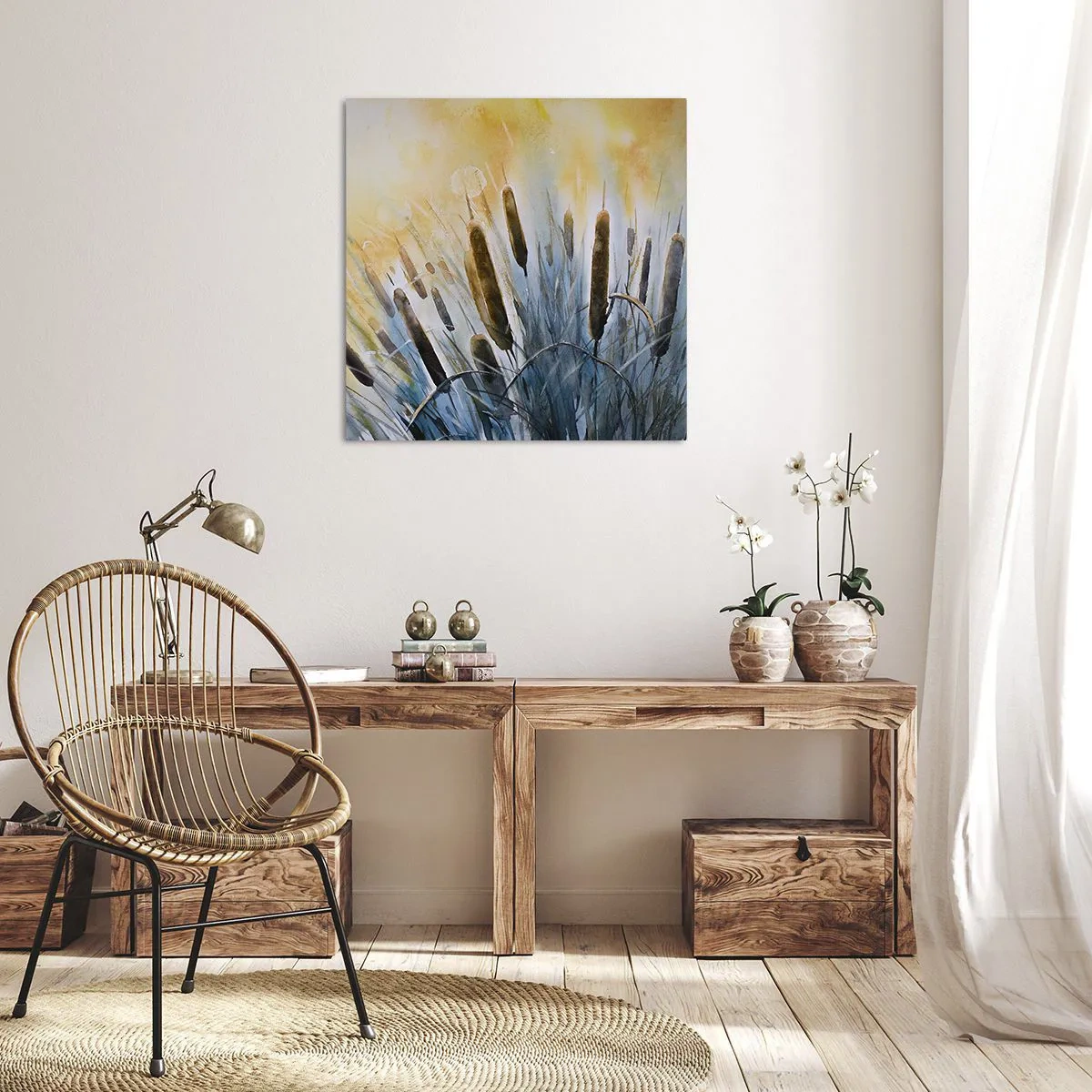 Lærredstryk - Billede på lærred - Vandets kulde, solens varme - 60x60 cm