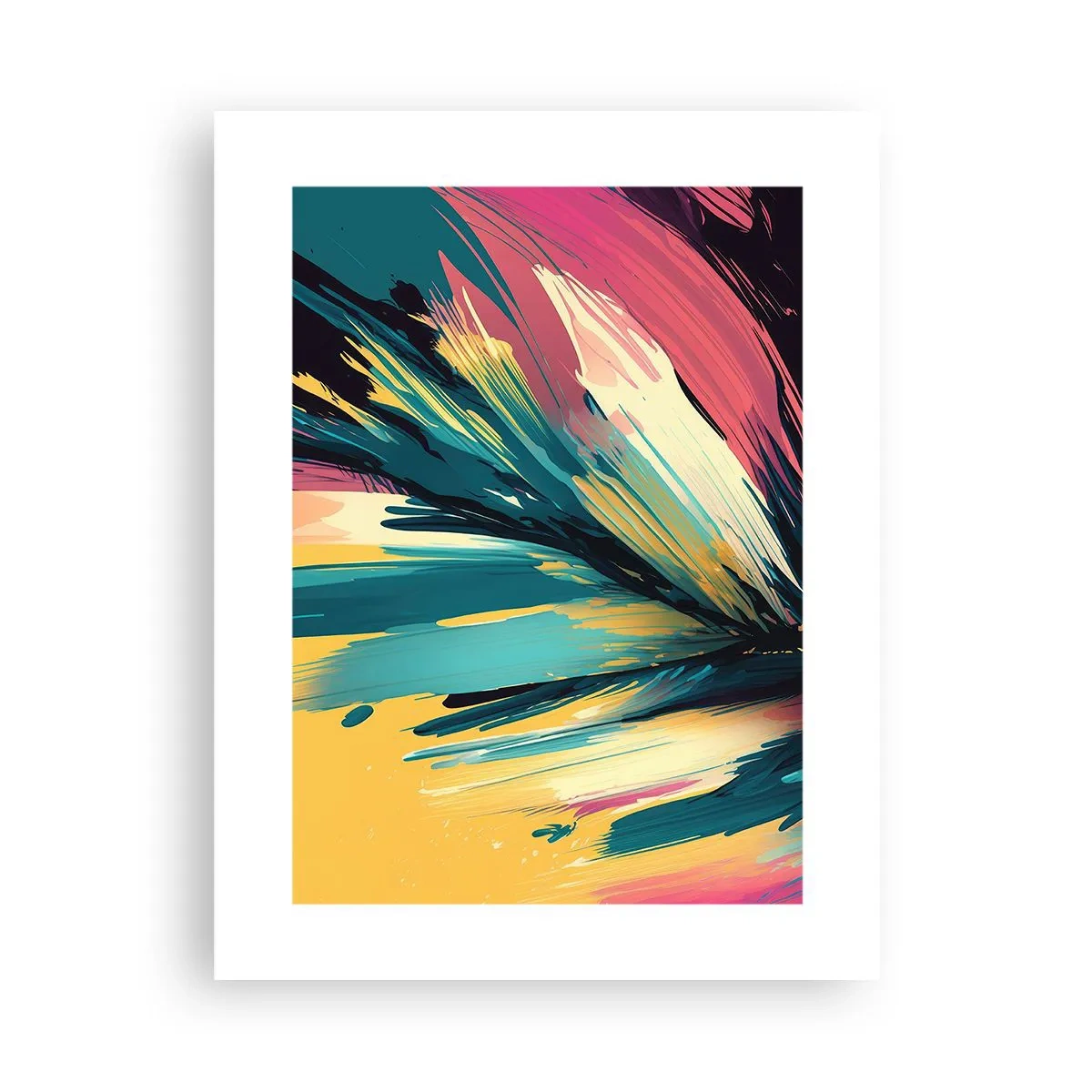 Plakat - Komposition - en eksplosion af glæde - 30x40 cm