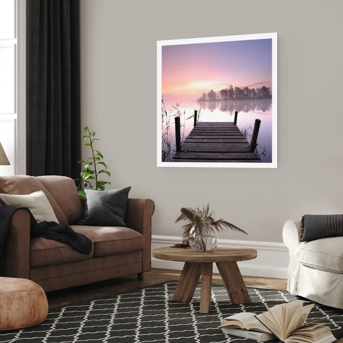 Plakat - Ud af den lilla tåge... - 40x40 cm