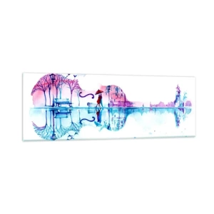 Billede på glas - Jeg vil bringe jer regnvejrssange - 90x30 cm