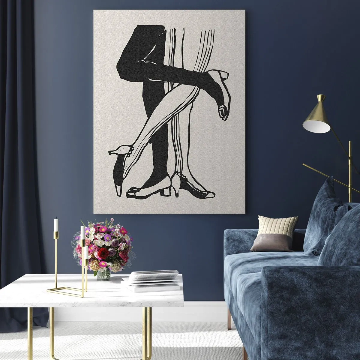 Billede på glas - En feminin egenskab - 80x120 cm