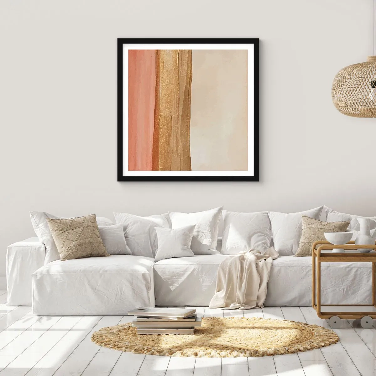 Plakat i sort ramme - Lodret sammensætning - 50x50 cm