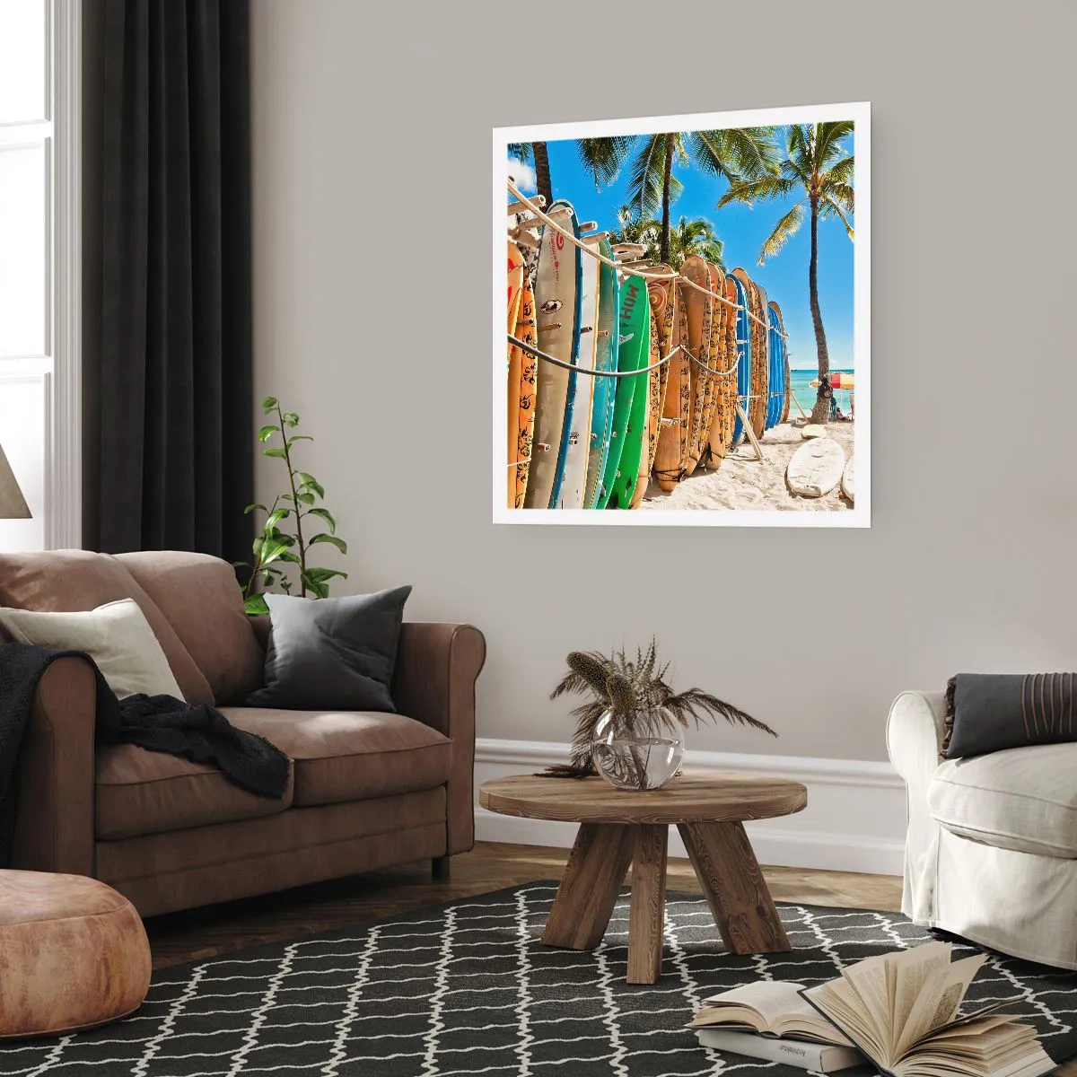 Plakat - Solrig sjov - 40x40 cm