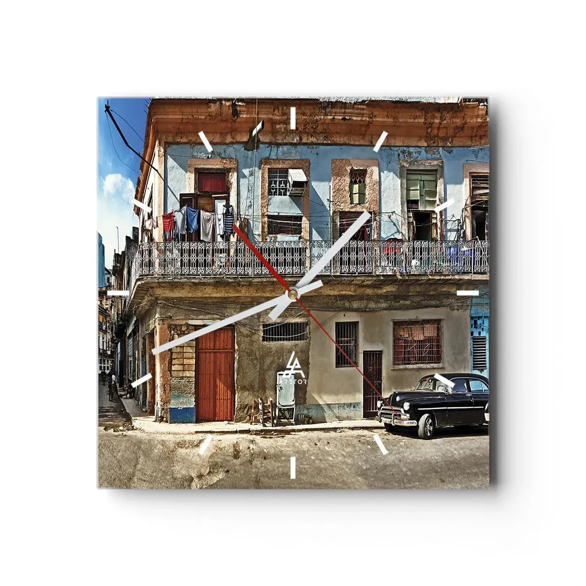 Vægur, Uret - Havana stemning - 40x40 cm