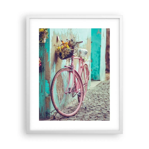 Plakat i hvid ramme - Jeg vender tilbage om lidt - 40x50 cm