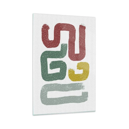 Billede på glas - På et ukendt sprog - 80x120 cm