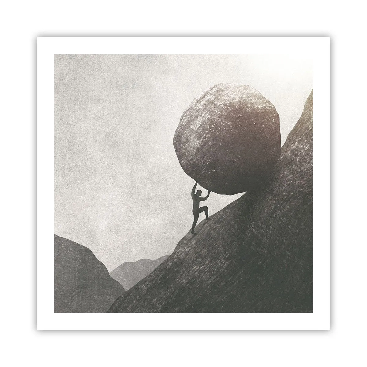 Plakat - Jeg tror mod al forventning - 60x60 cm