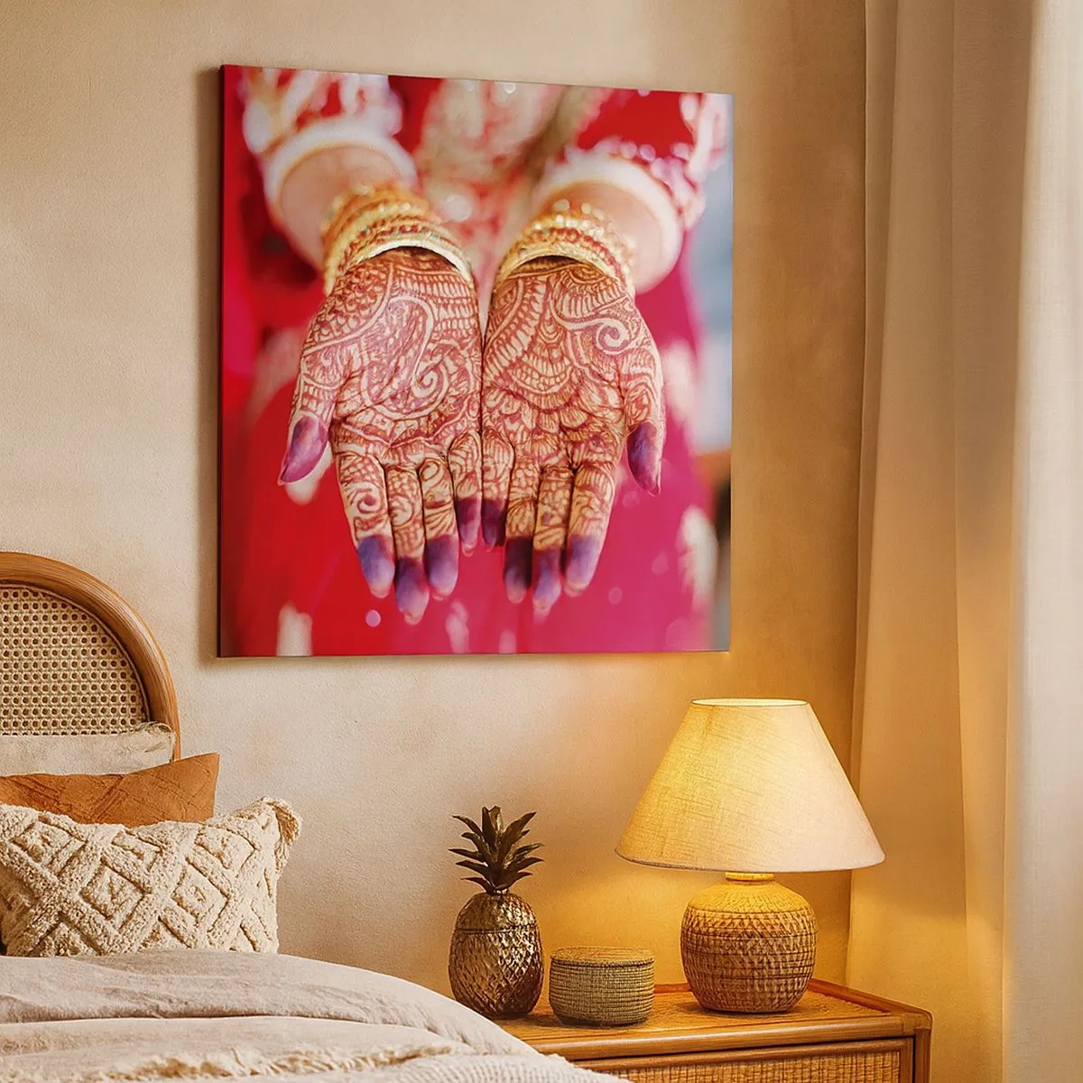 Lærredstryk - Billede på lærred - Klar til at fange lykken - 30x30 cm