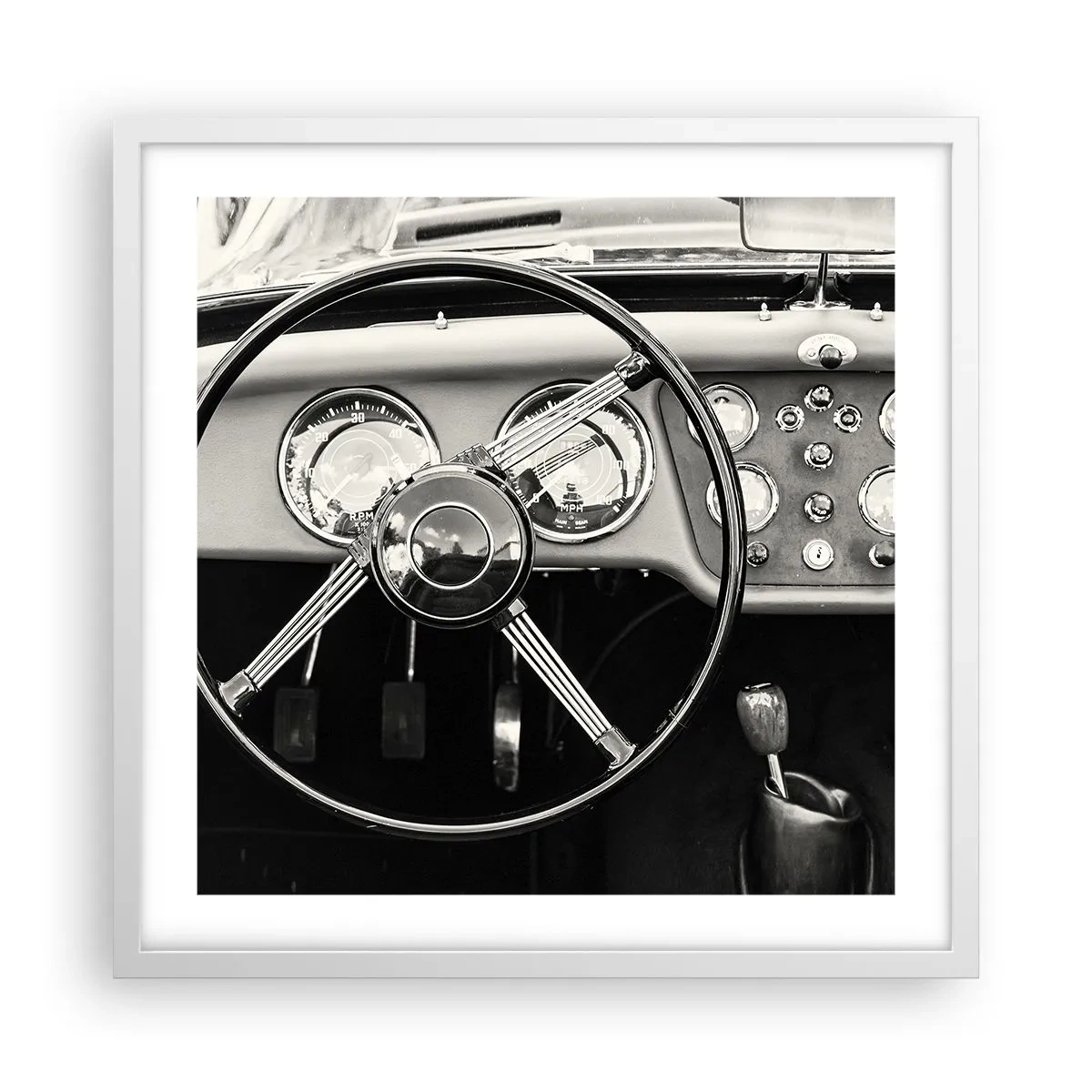Plakat i hvid ramme - En drøm for samlere - 50x50 cm