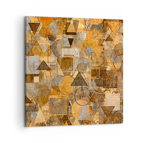 Lærredstryk - Billede på lærred - Verden i form - 50x50 cm