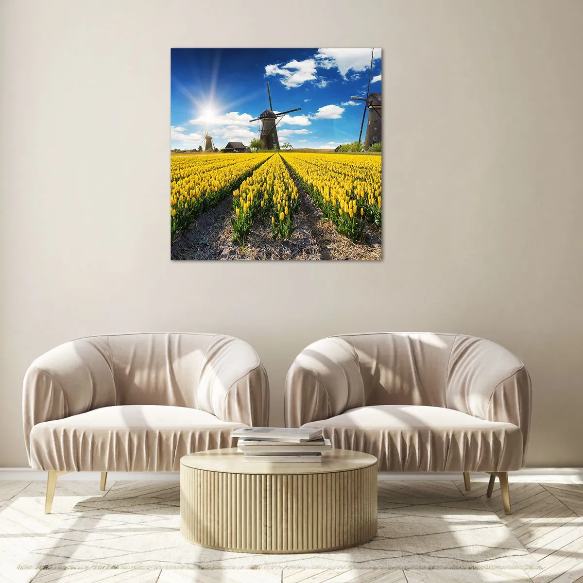 Billede på glas - Kunne ikke være mere hollandsk - 70x70 cm