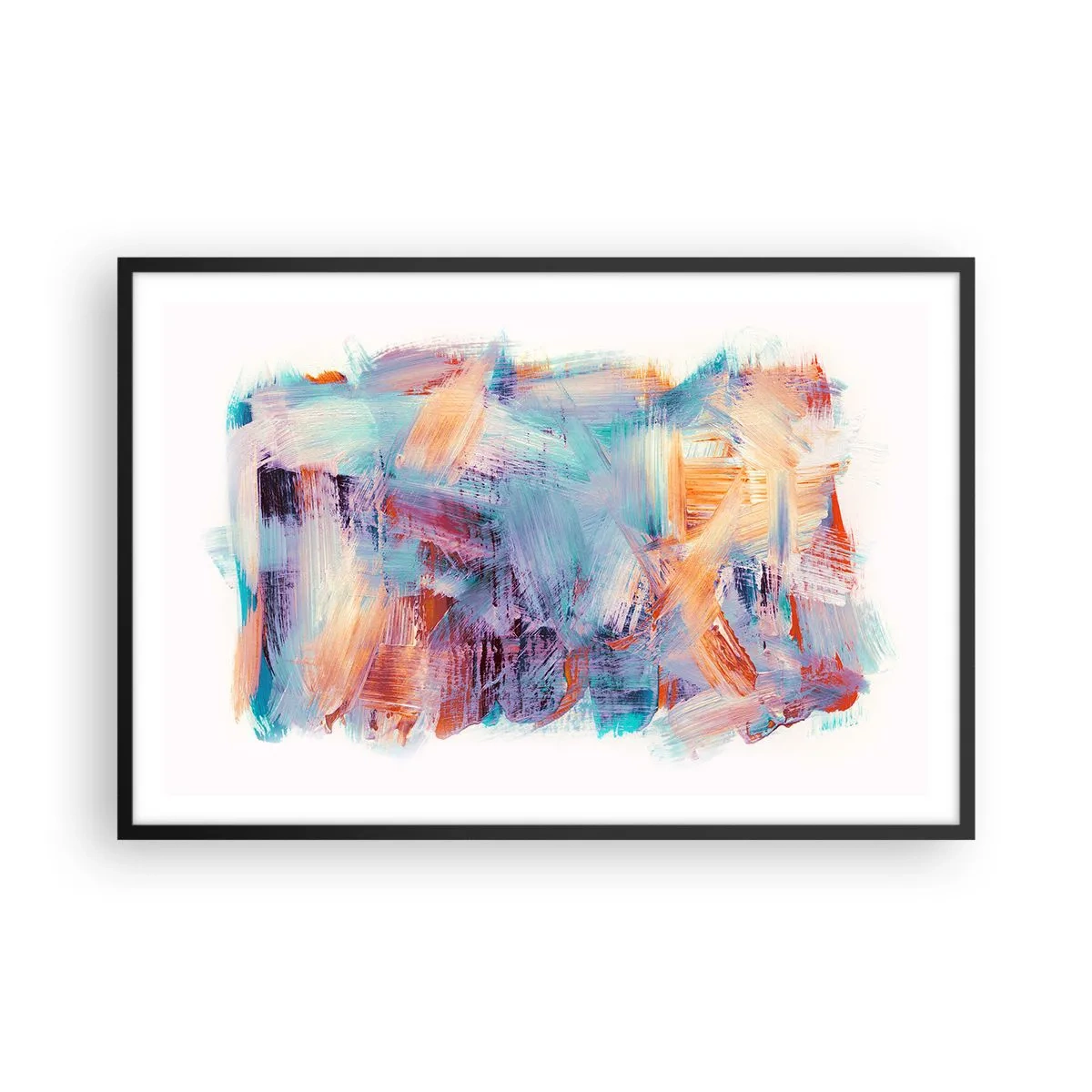 Plakat i sort ramme - Farverigt rod - 91x61 cm