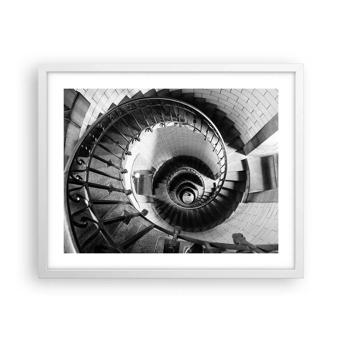 Plakat i hvid ramme - Højt og højere - 50x40 cm