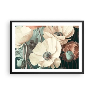 Plakat i sort ramme - Valmuernes hvisken - 70x50 cm